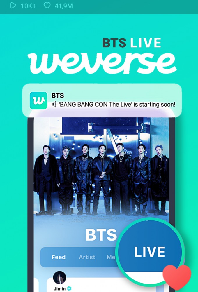BTS Weverse LIVE series poster