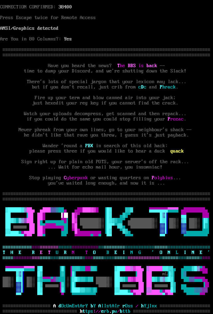 Back to the BBS season 1 on Unknown